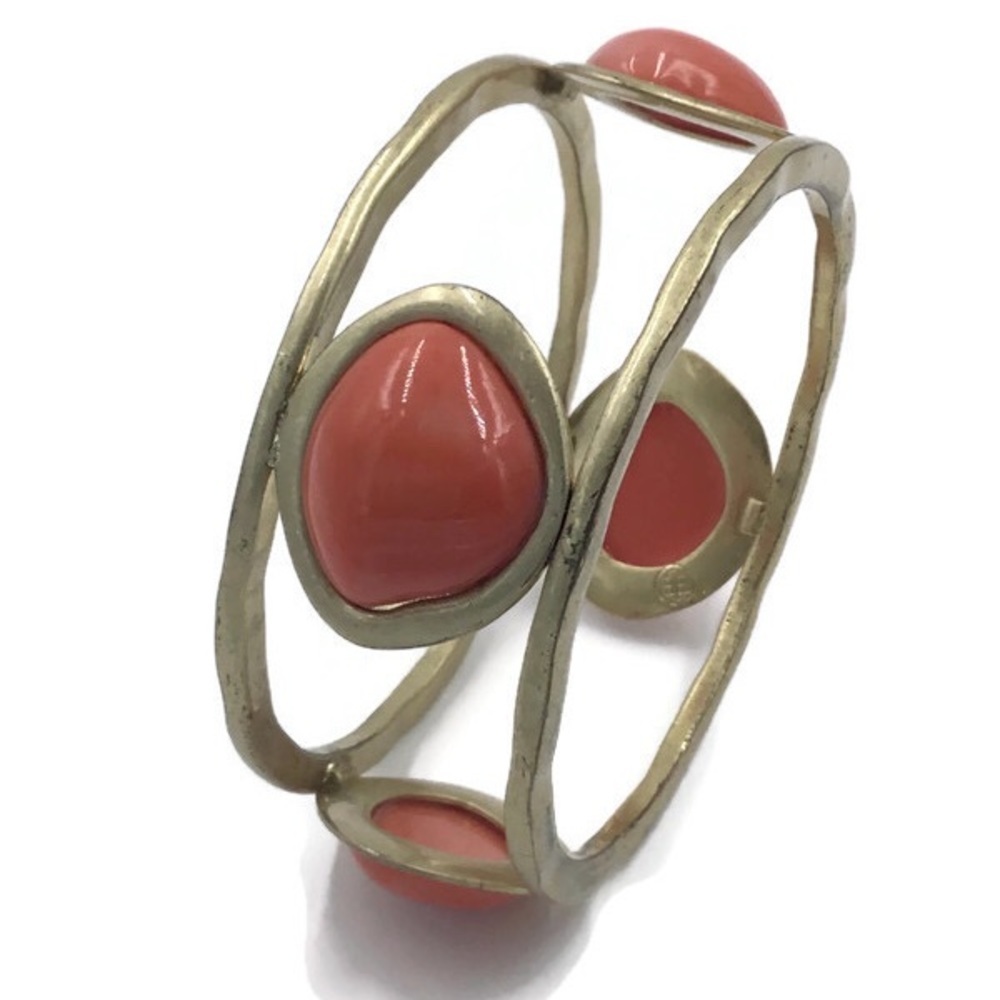 Dana Buchman Gold Tone Coral Bead Bracelet